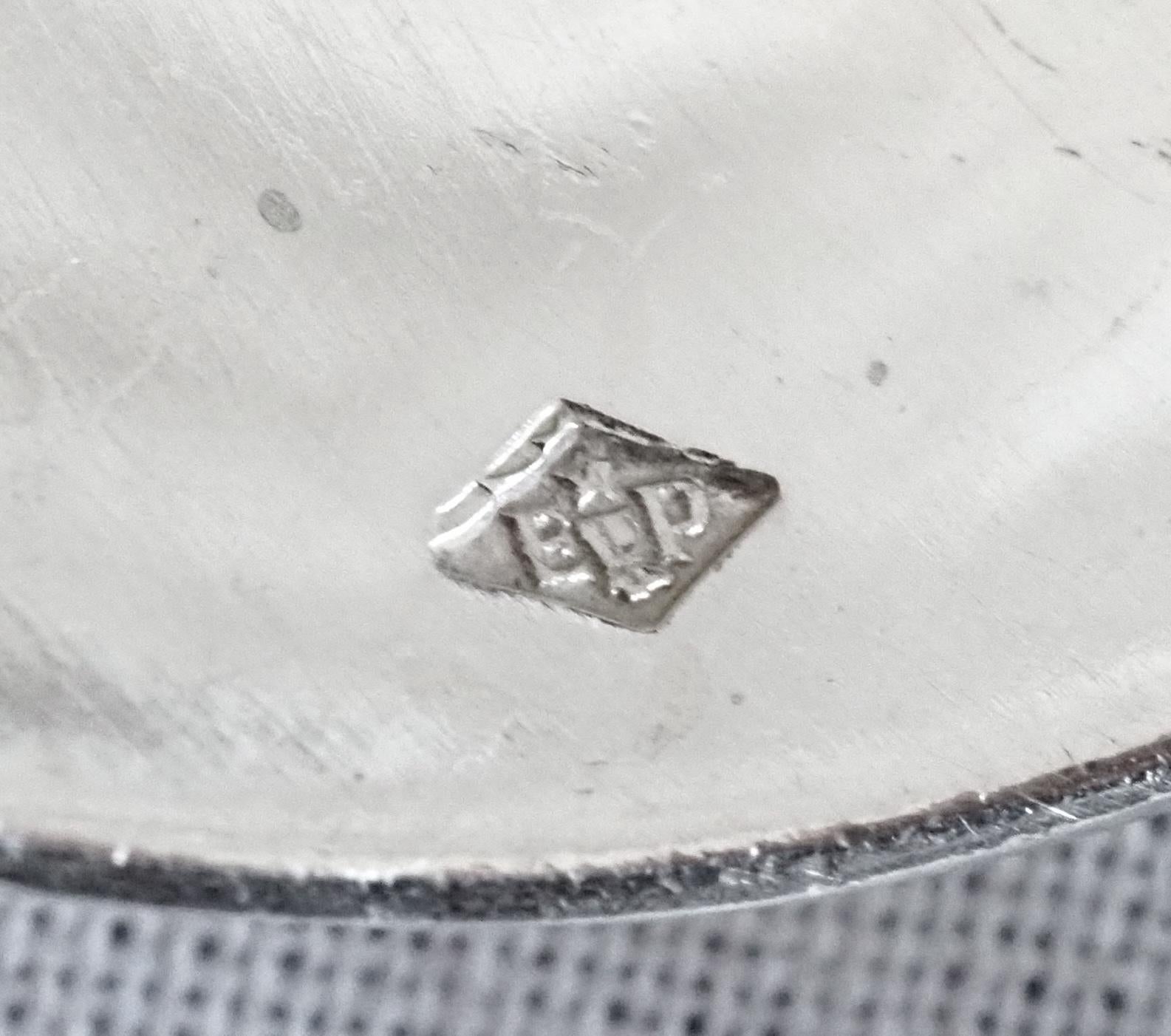 Set di posate in argento per 6 ospiti - motivo di perle in stile Luigi XVI in vendita 11