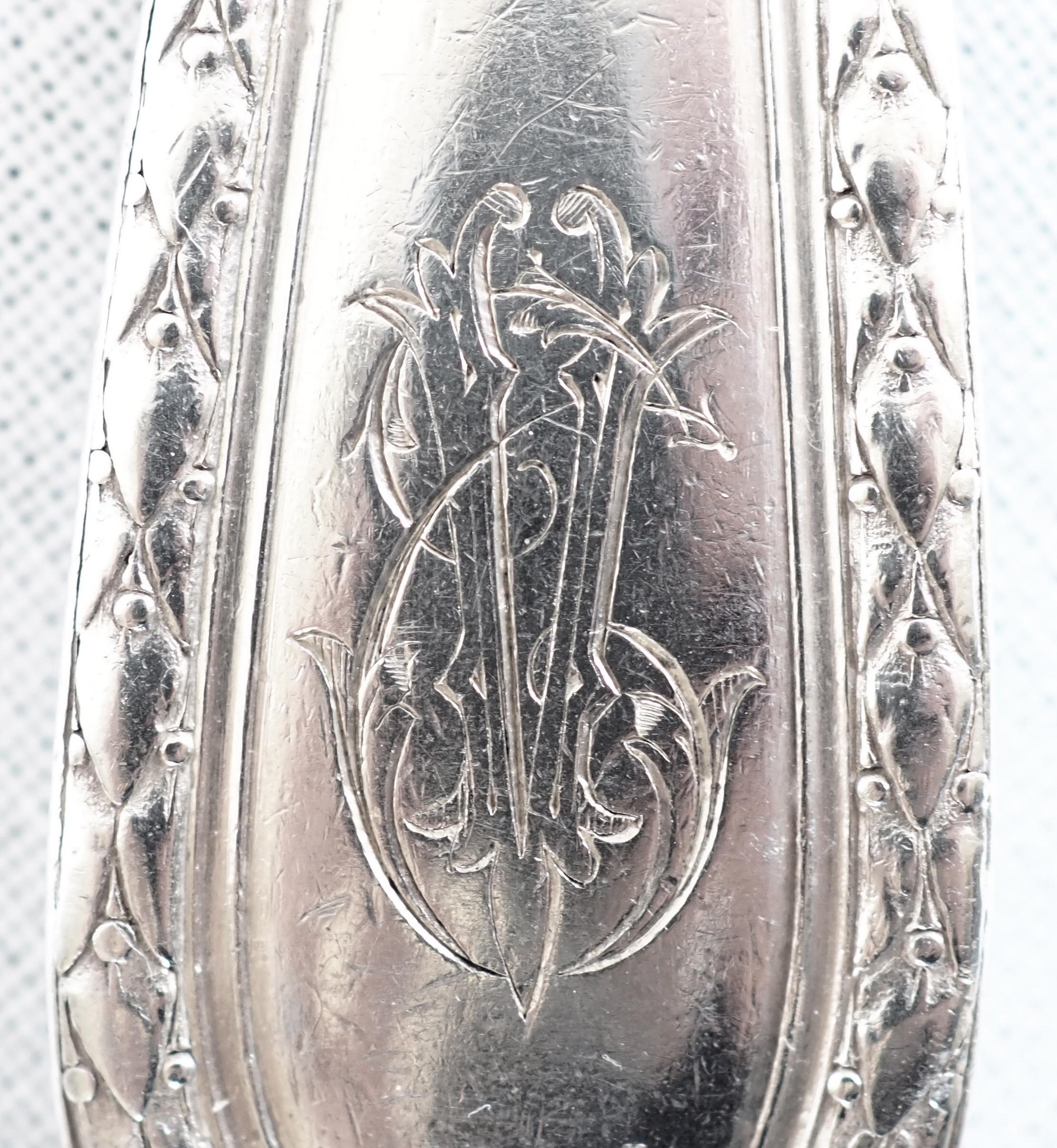 20th Century Sterling silver cutlery set for a child by Puiforcat For Sale