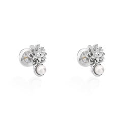 Sterling Silver Dalia Pearl Earrings