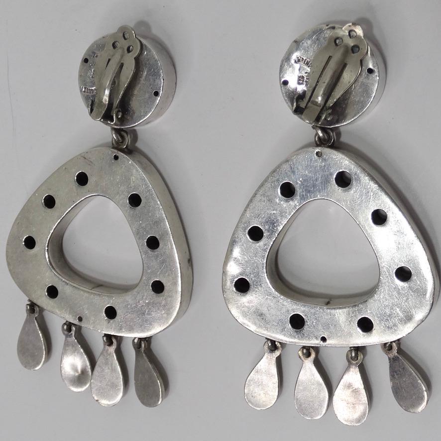 Women's Sterling Silver Dangle Earrings For Sale