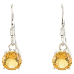 Orecchini pendenti in argento sterling con gemma citrina naturale Regalo per lei