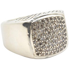 Sterling Silver David Yurman 0.75 Carat Diamond Ring
