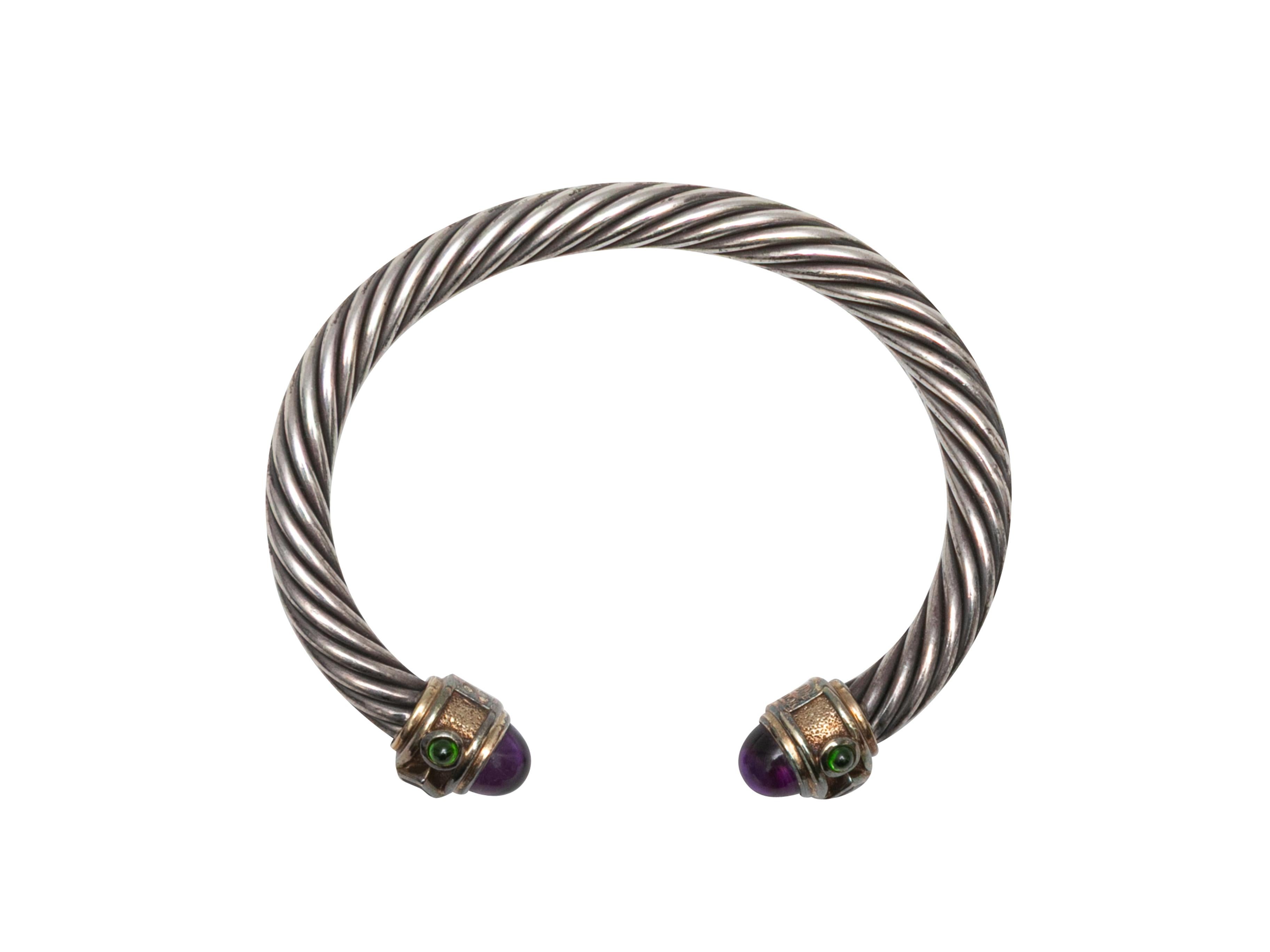 Donna Bracciale con ametista in argento David Yurman, oro 14 carati, con inserti di ametista in vendita