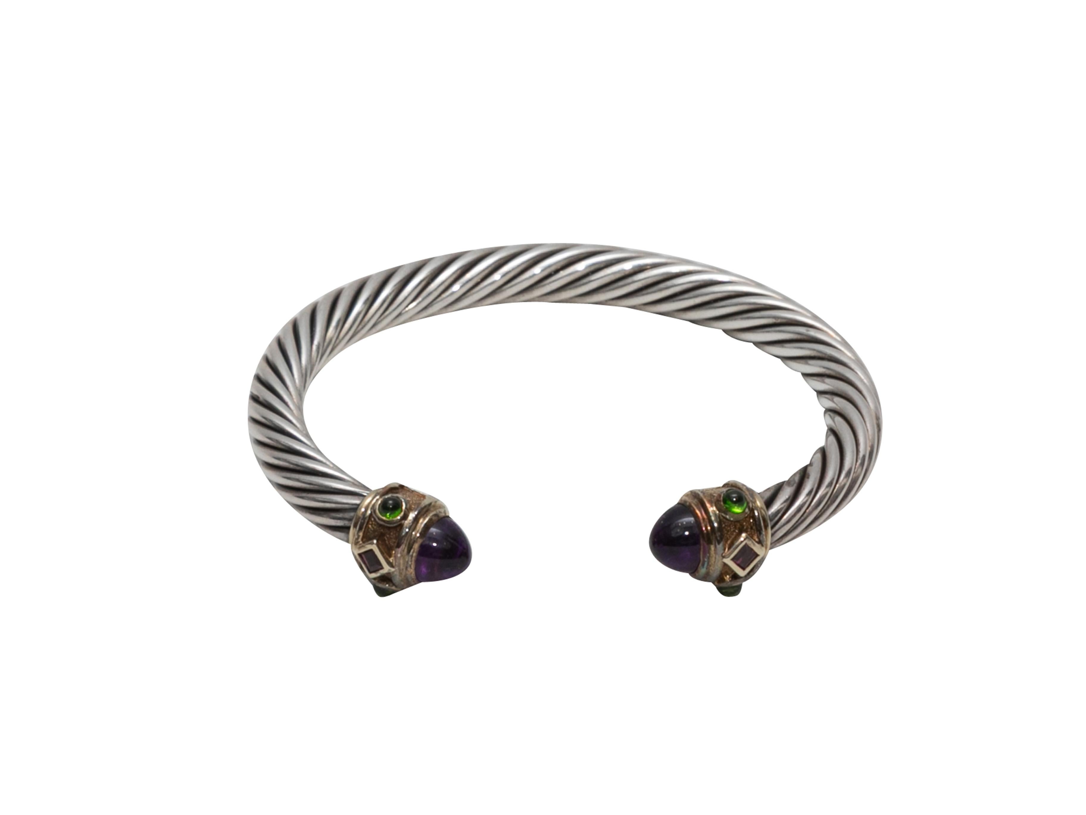Donna Bracciale con ametista in argento David Yurman, oro 14 carati, con inserti di ametista in vendita