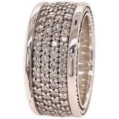 Sterling Silver David Yurman 4-Row Diamond Pave Band