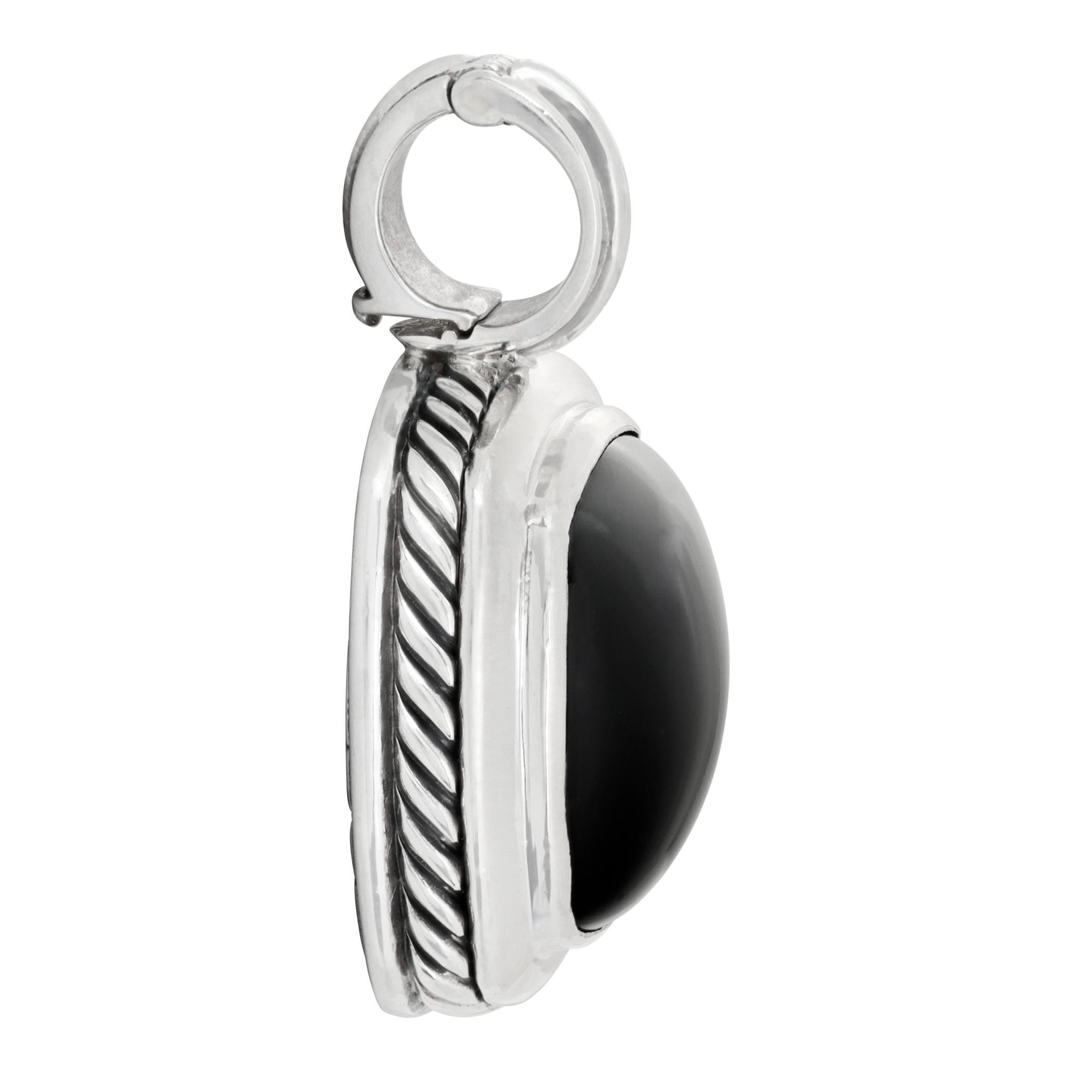 Sterling silver David Yurman Albion Collection enhancer pendant In Excellent Condition For Sale In Surfside, FL