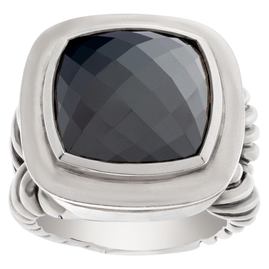 Sterling silver David Yurman Albion Hematite ring