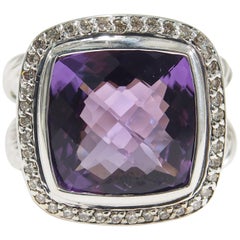 Sterling Silver David Yurman Albion Ring Amethyst