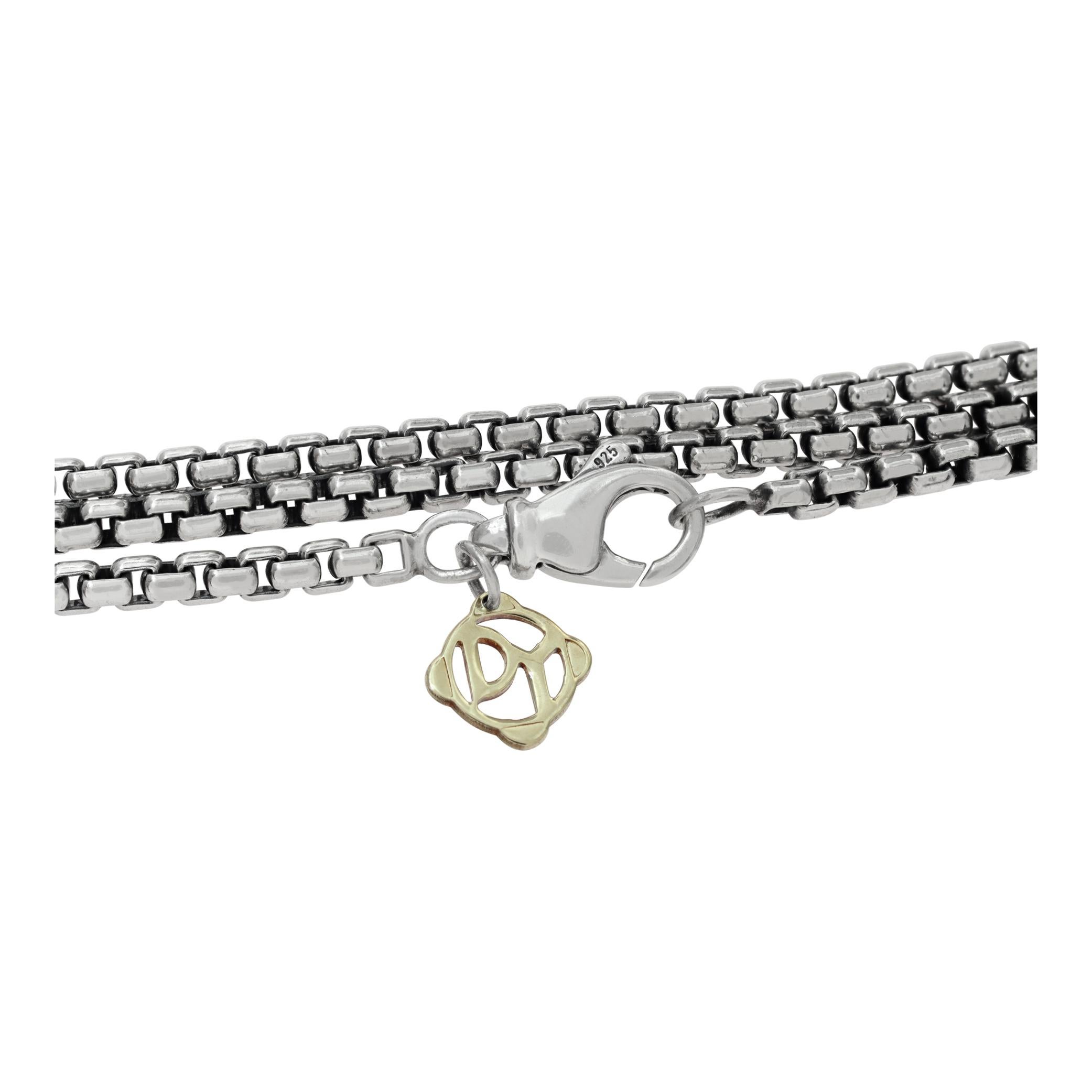 da uomo o donna Collana boxchain David Yurman in argento sterling con accenti in oro 14 carati in vendita