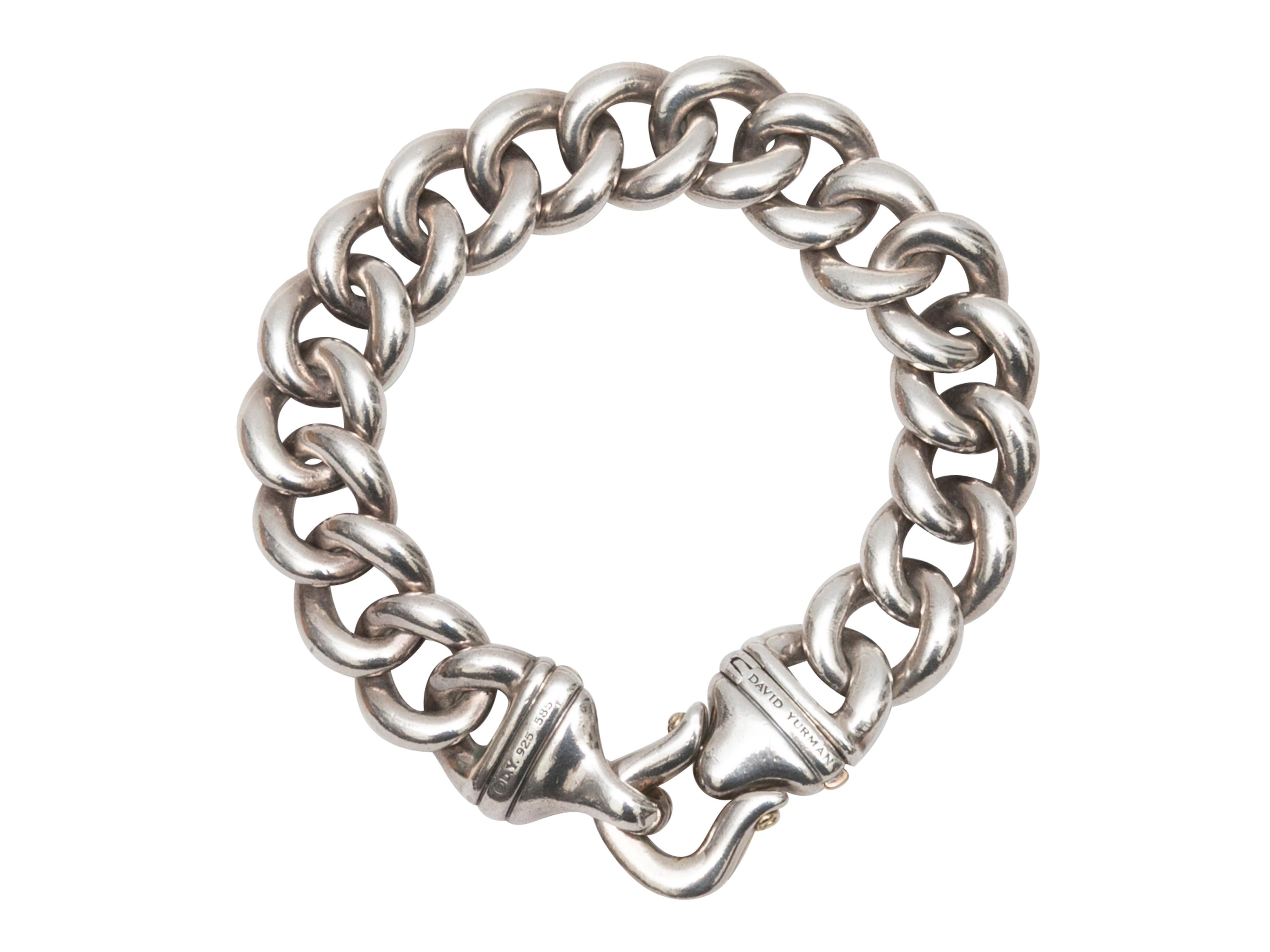 Sterling Silver David Yurman Buckle Chain Link Bracelet For Sale at 1stDibs