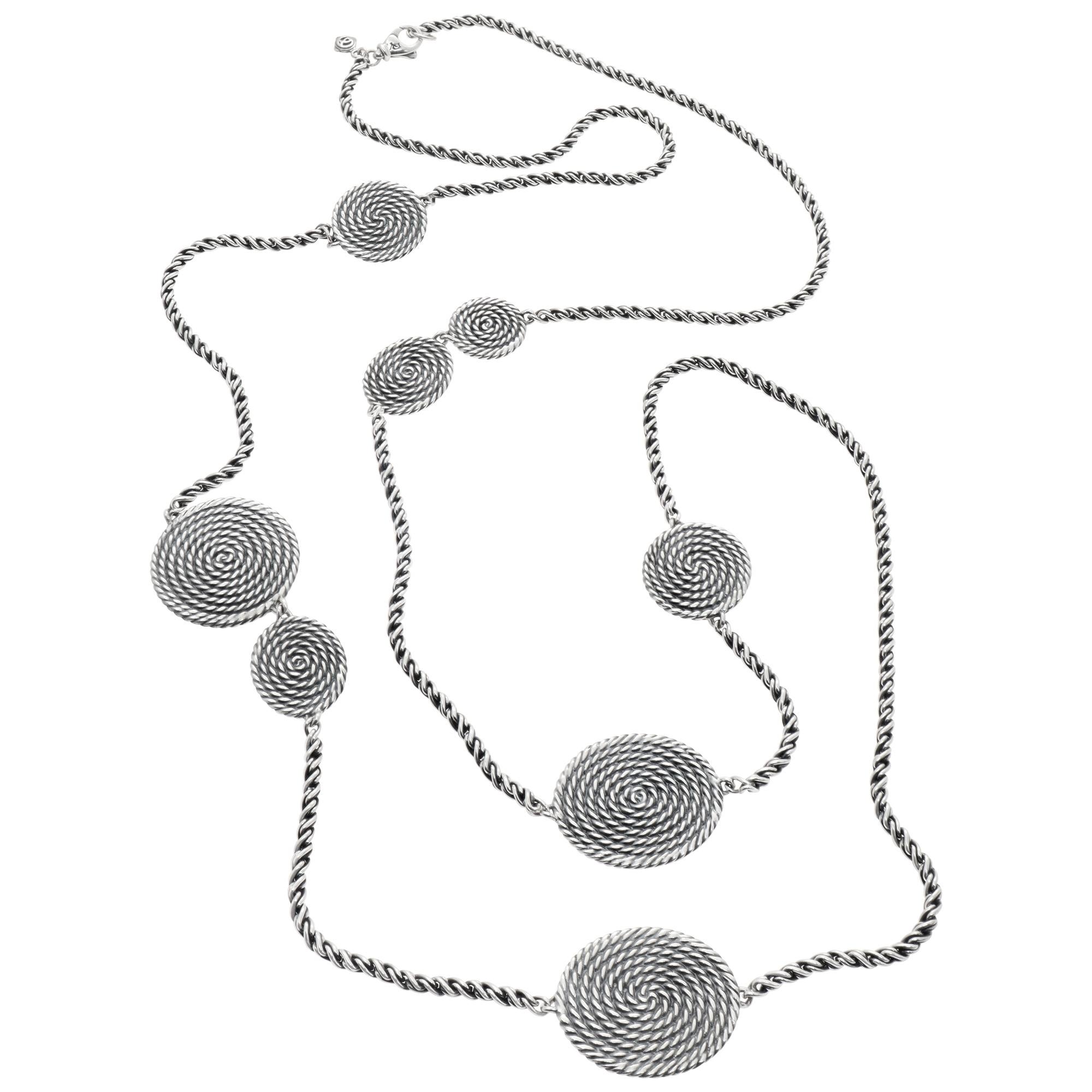 Sterlingsilber David Yurman Spiral station Halskette