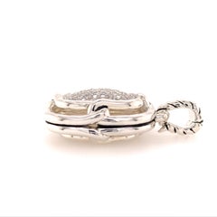 Sterling Silver David Yurman Diamond Labyrinth Pendant/ Enhancer