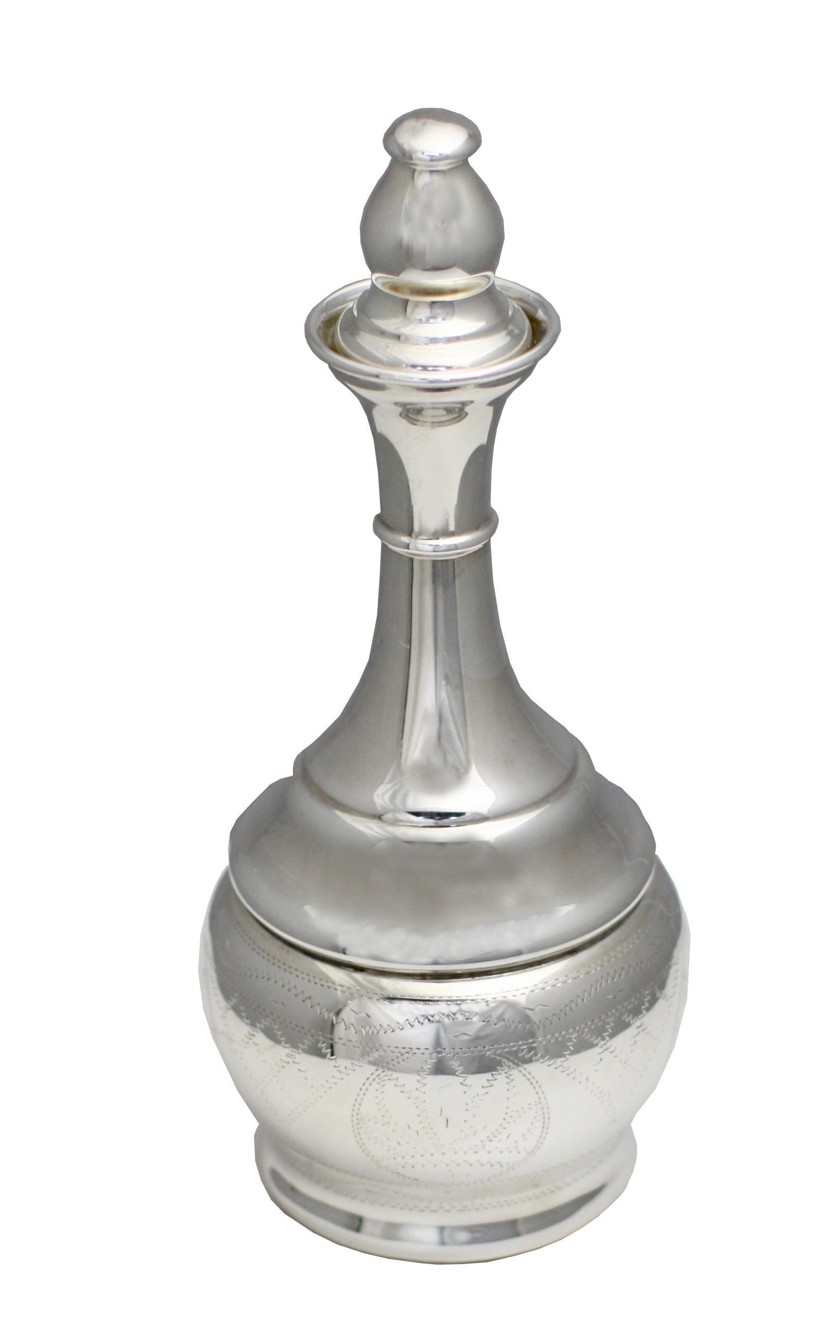 Sterling Silber 'Dekanter' Flasche und Stopfen im Zustand „Gut“ im Angebot in West Palm Beach, FL