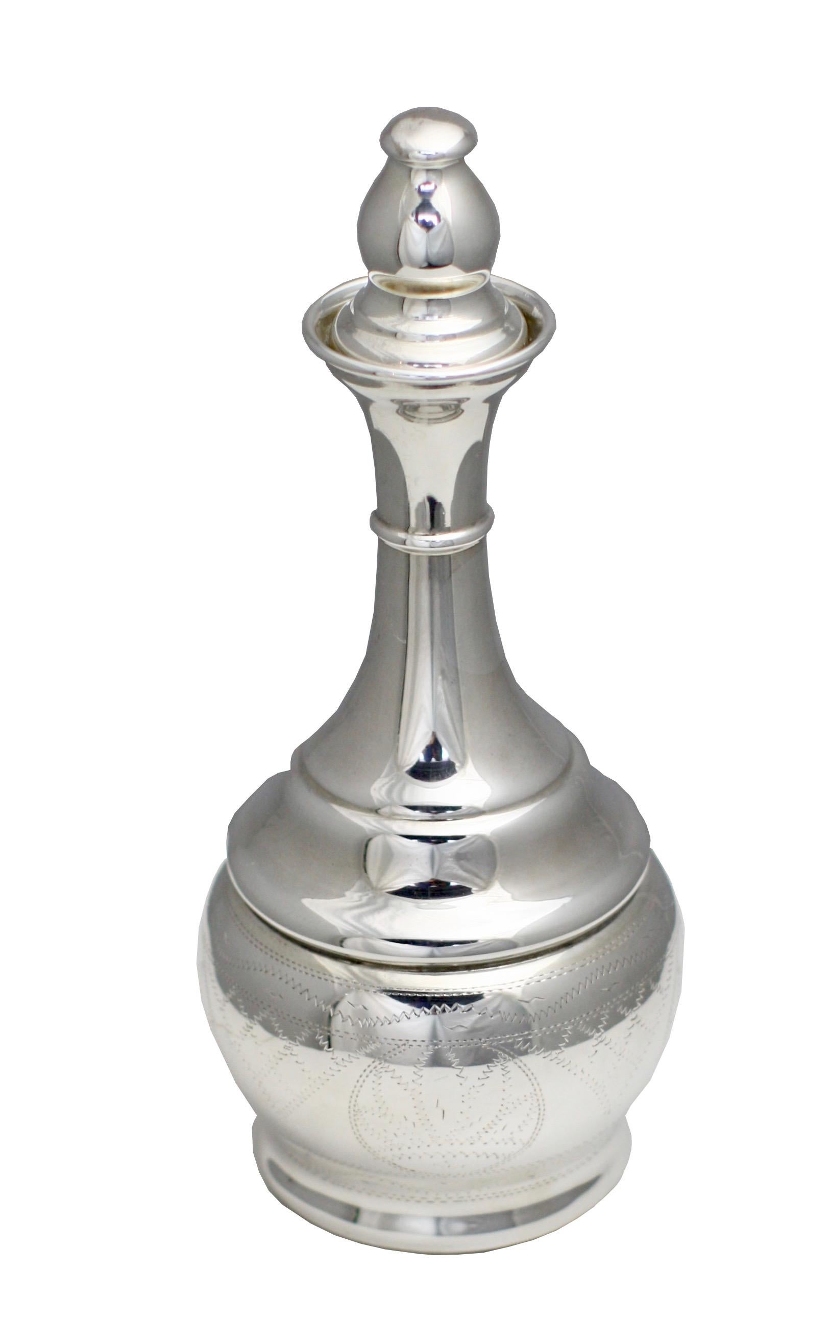 Sterling Silber 'Dekanter' Flasche und Stopfen im Angebot 1