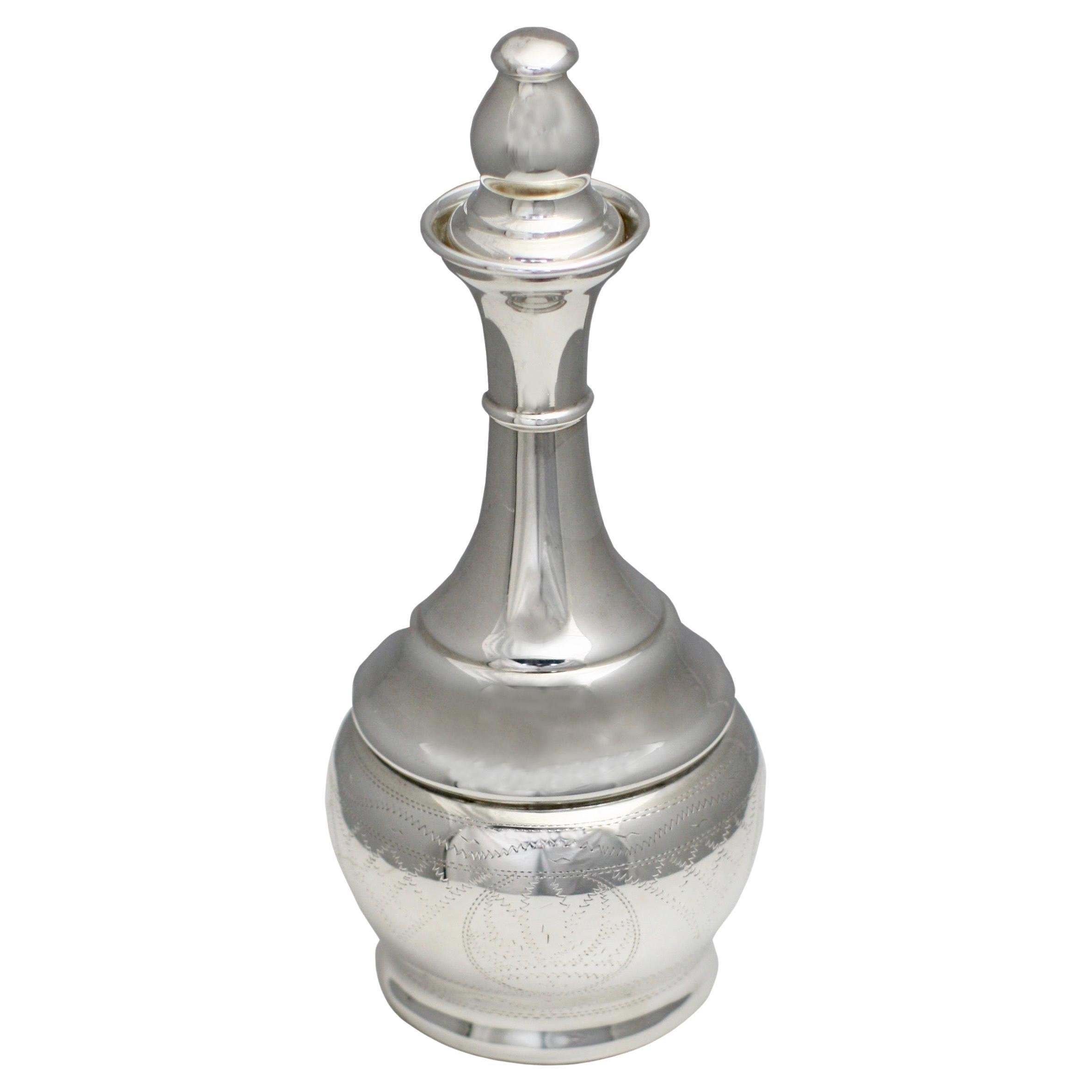 Sterling Silver 'Decanter' bottle and stopper