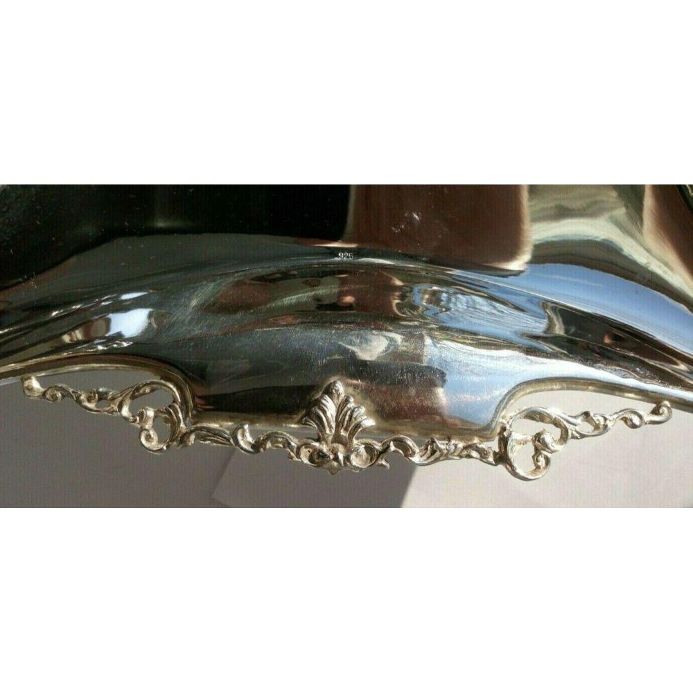 Sterling Silver Decorated Rectangular Dish For Sale 7