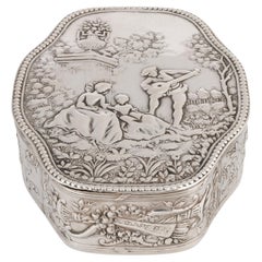 Scatola per vanità decorata in argento sterling