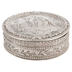 Scatola per vanità decorata in argento sterling