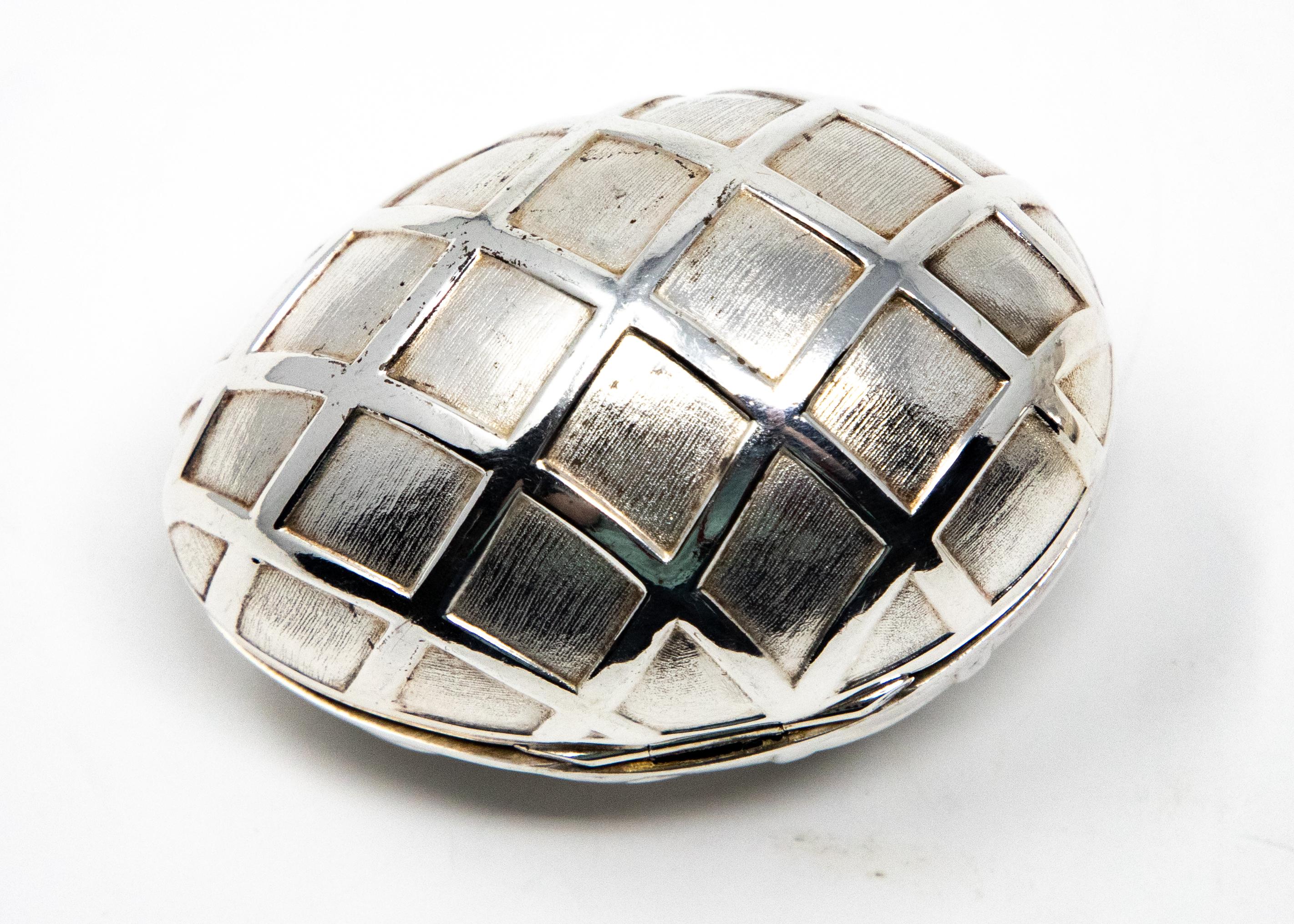 20th Century Sterling Silver Decorative Egg #2 For Sale