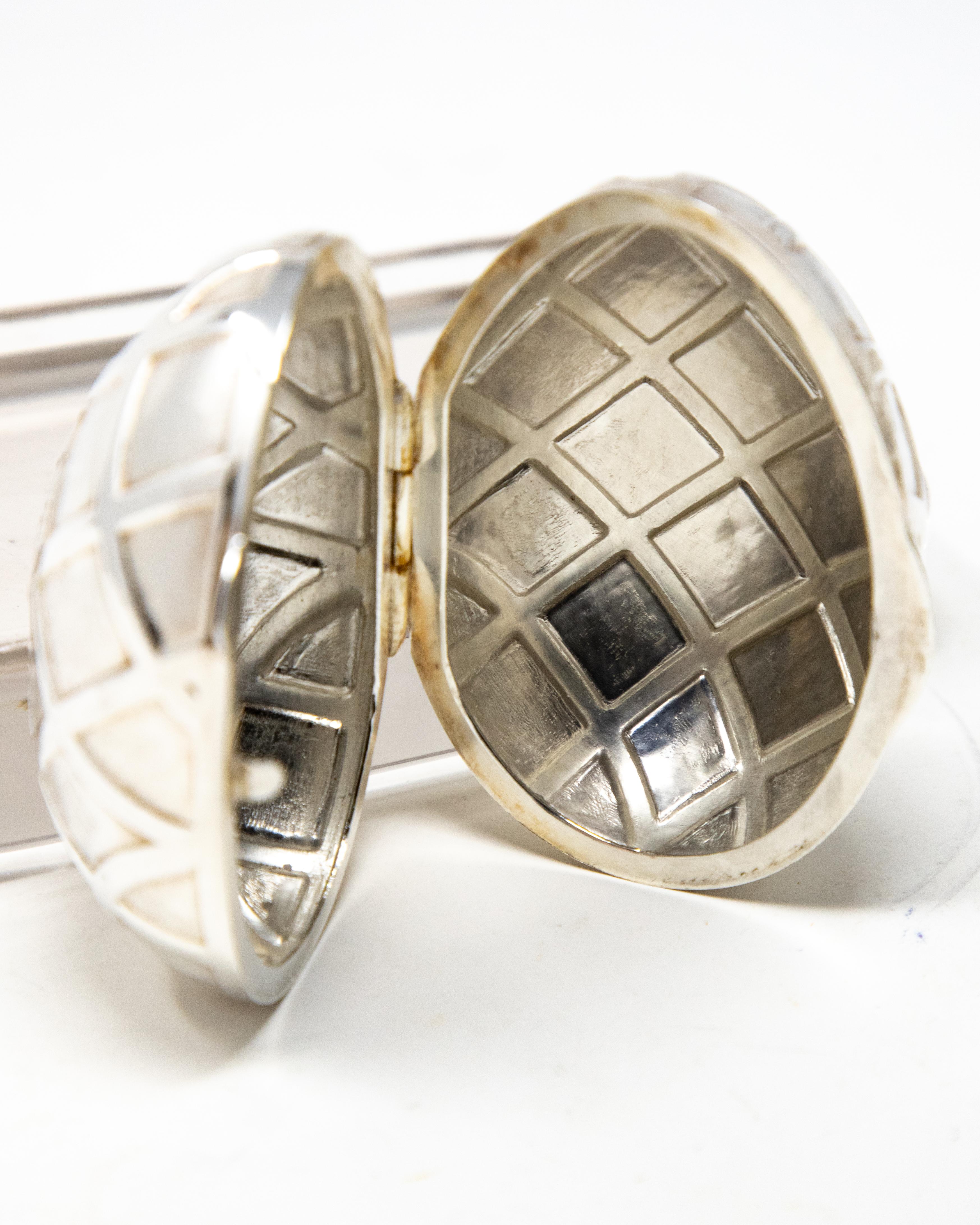 Sterling Silver Decorative Egg #2 For Sale 2
