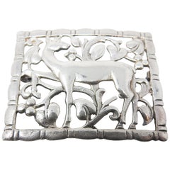 Sterling Silver Deer Brooch