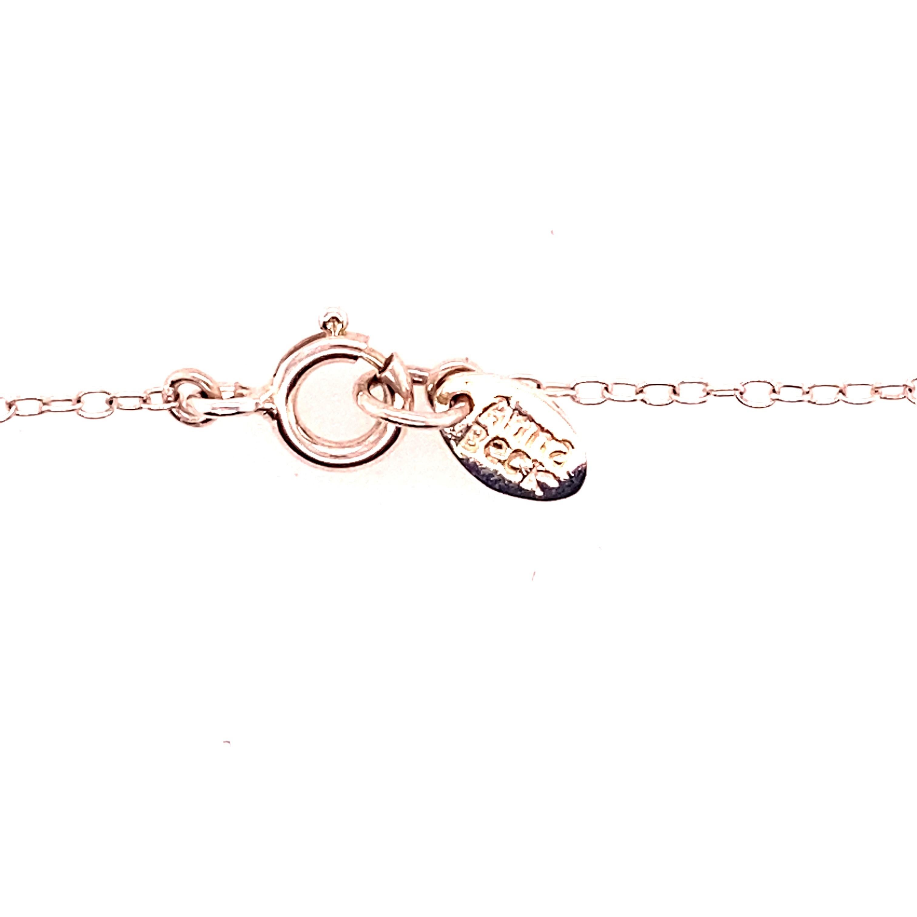 Sterling Silver Designer Anna Beck 3 Dot Dangle Necklace For Sale 1