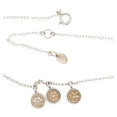 A. Silver Designer Anna Beck Collana con 3 Dot Dot Dangle