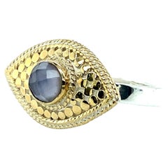 Sterling Silver Designer Anna Beck Quartz Eye Ring