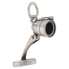Sterling Silver Desk Lamp Charm - 925 Office Home School Moves