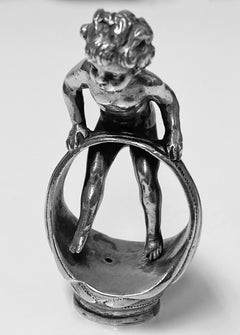 Sterling Silver Desk Seal Cherub. Chester, 1912