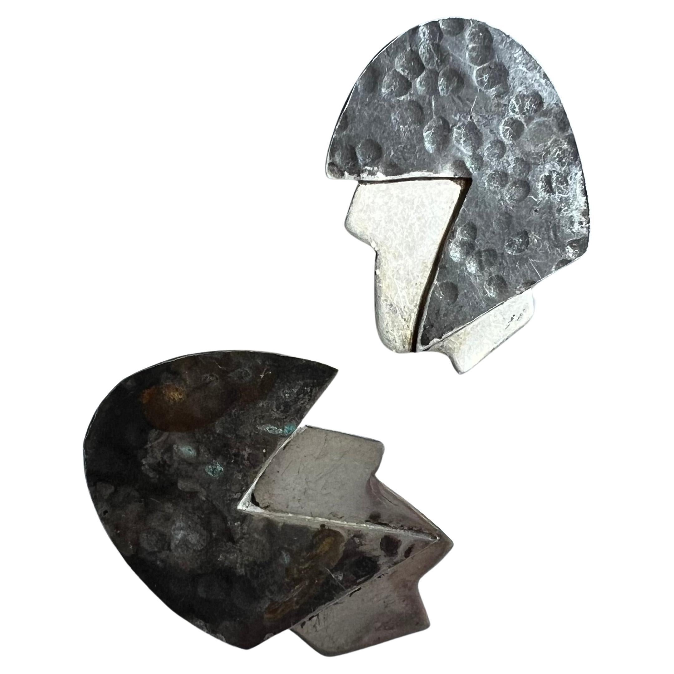 Modernista Orecchini a buco in argento Dharam Damama Mod Donna in vendita