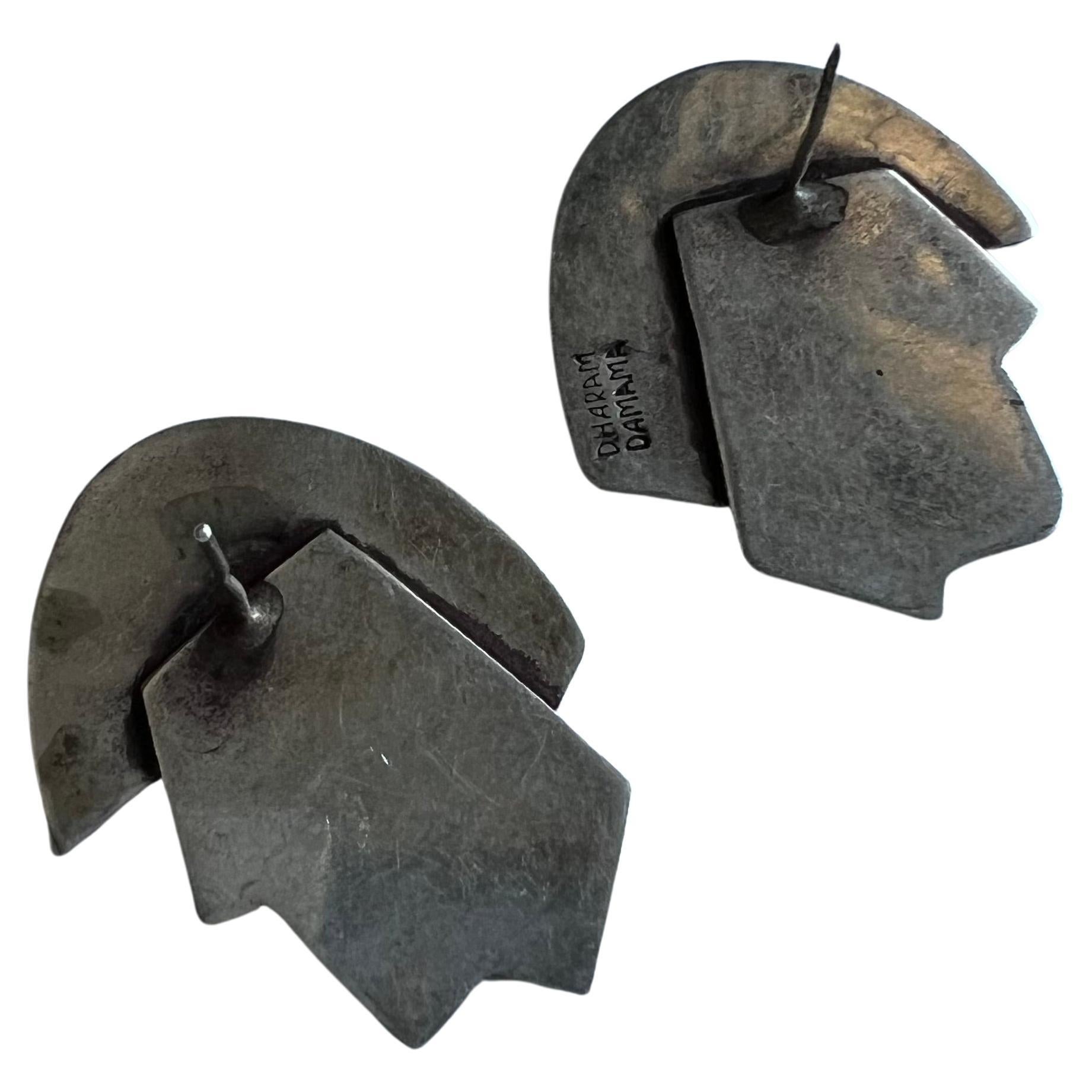 Orecchini a buco in argento Dharam Damama Mod Donna in vendita 1