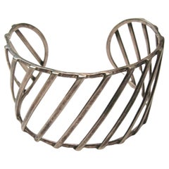 Sterling Silver Diagonal Modernist bracelet 