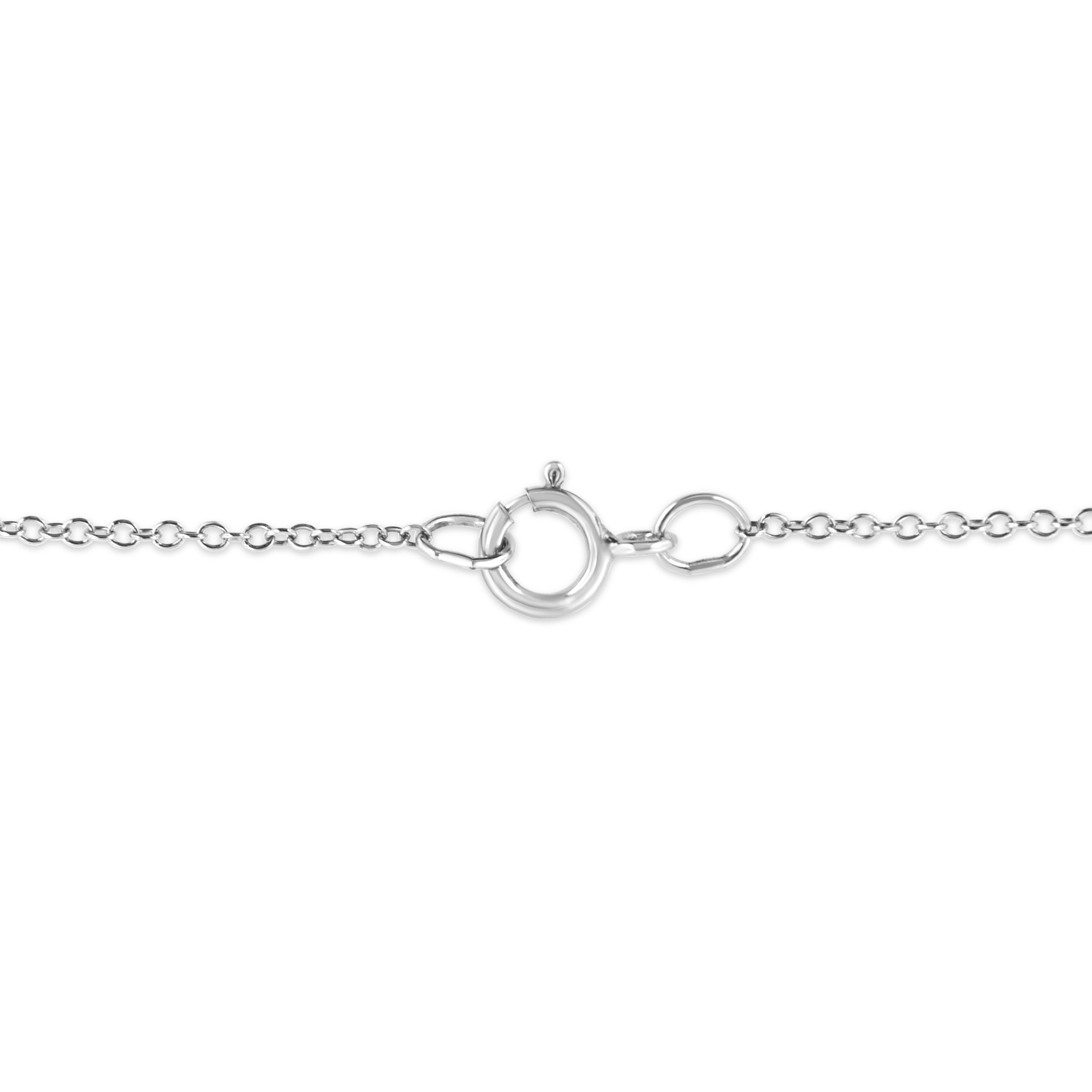 Round Cut Sterling Silver Diamond Accent Cancer Zodiac Design Pendant Necklace Medallion For Sale