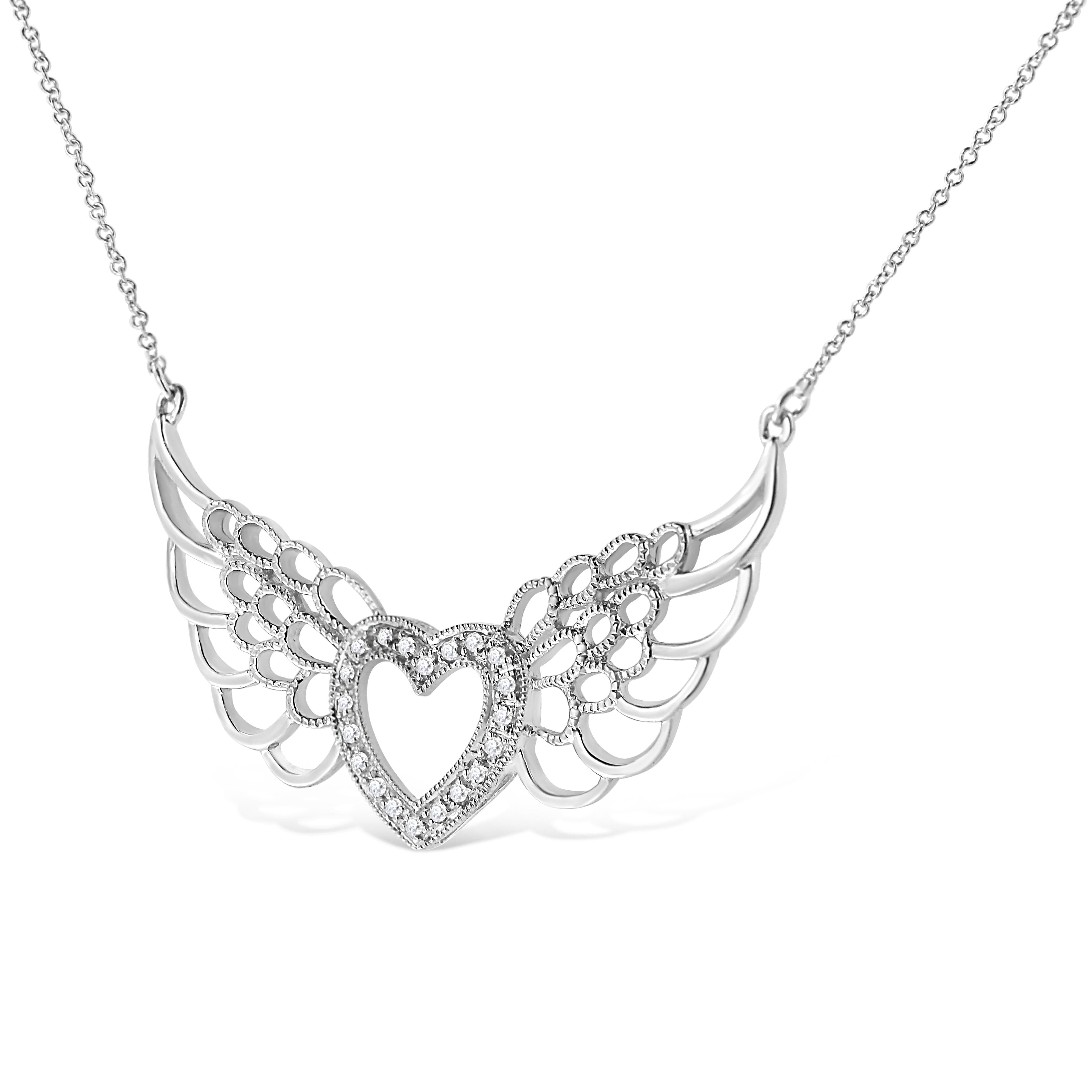 tiffany heart wings necklace