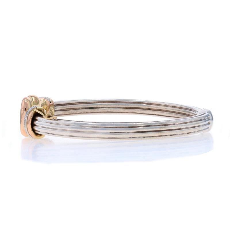Armreif aus Sterlingsilber mit Diamantschnalle und Schleife 7