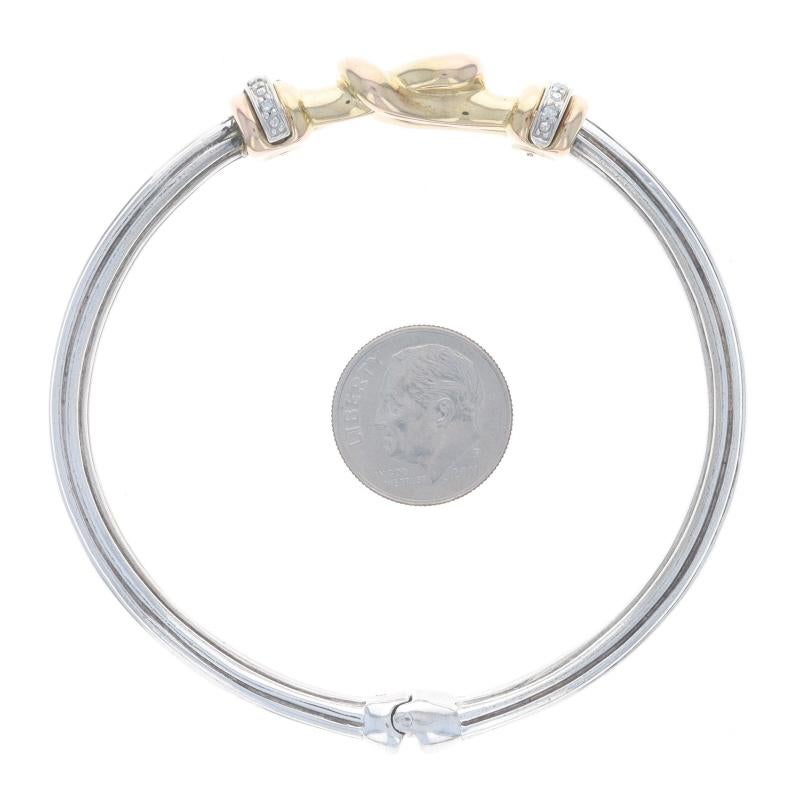 Armreif aus Sterlingsilber mit Diamantschnalle und Schleife 7
