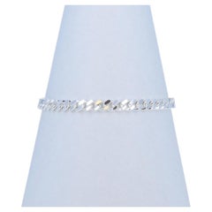 Sterling Silver Diamond Cut Curb Chain Men's Bracelet 8 1/2" - 925