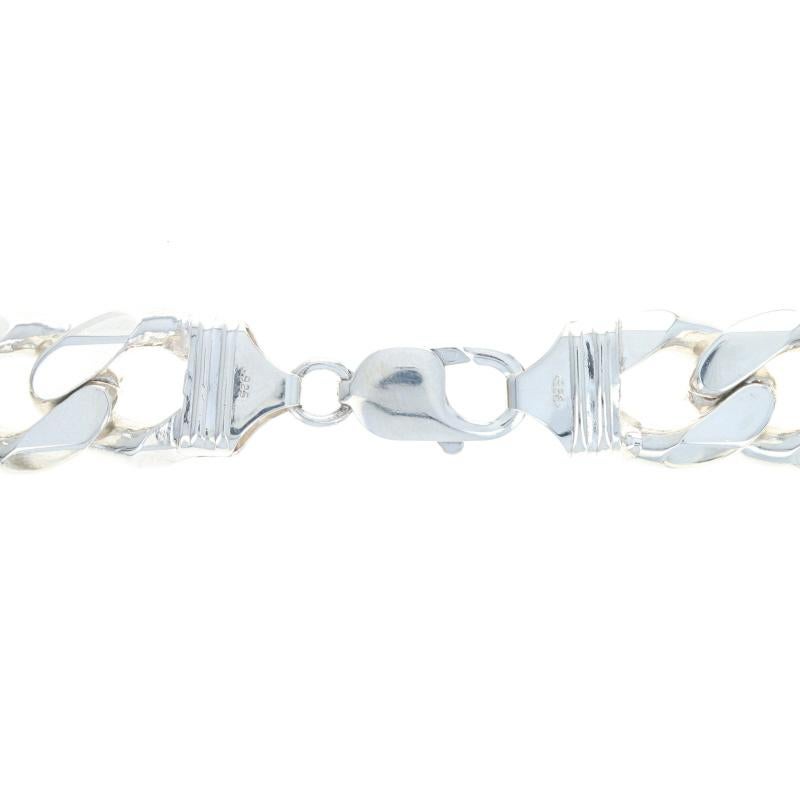Women's or Men's Sterling Silver Diamond Cut Curb Chain Men's Necklace 21 1/2