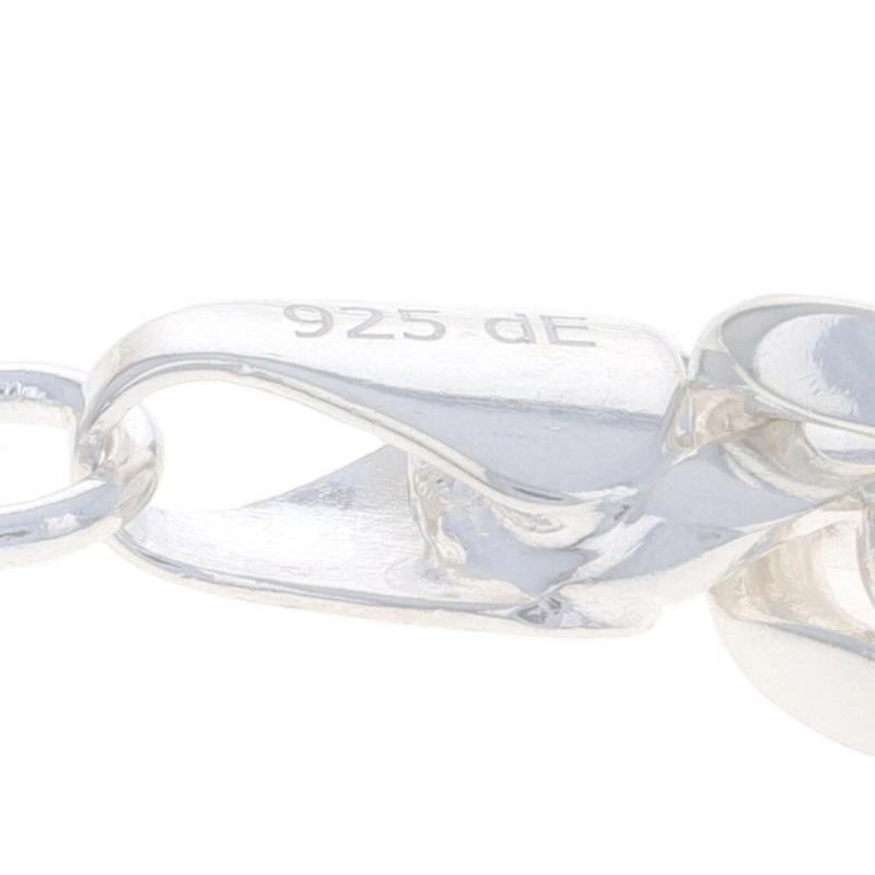 Collana da uomo in argento Sterling Diamond Cut Curb Chain 22