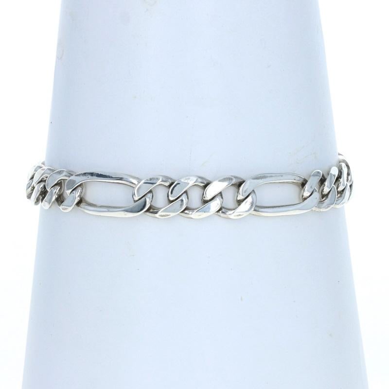 Metallgehalt: Sterling Silber

Armband Stil: Kette 
Kette Stil: Diamantschliff Figaro
Verschluss-Typ: Karabinerhakenverschluss

Messungen
Länge: 9