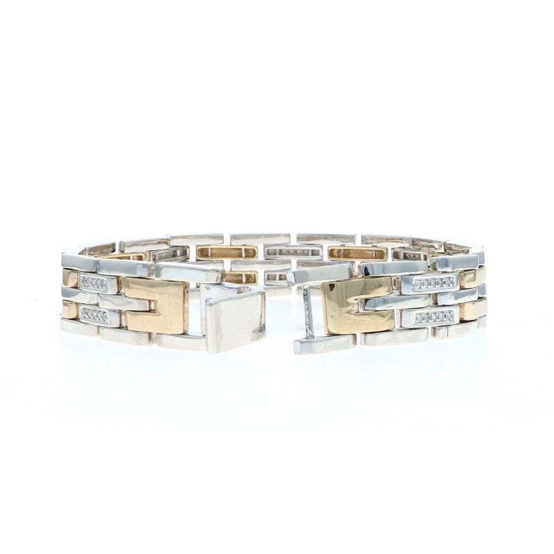 Bracciale da uomo in argento sterling con diamanti da 8 3/4