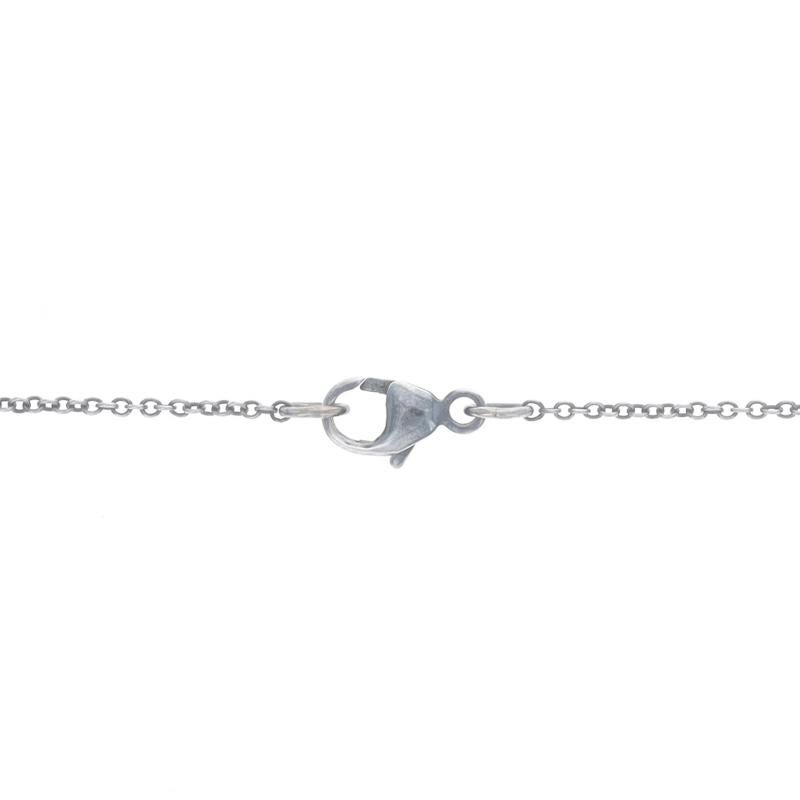 Women's Sterling Silver Diamond Necklace 18 1/4