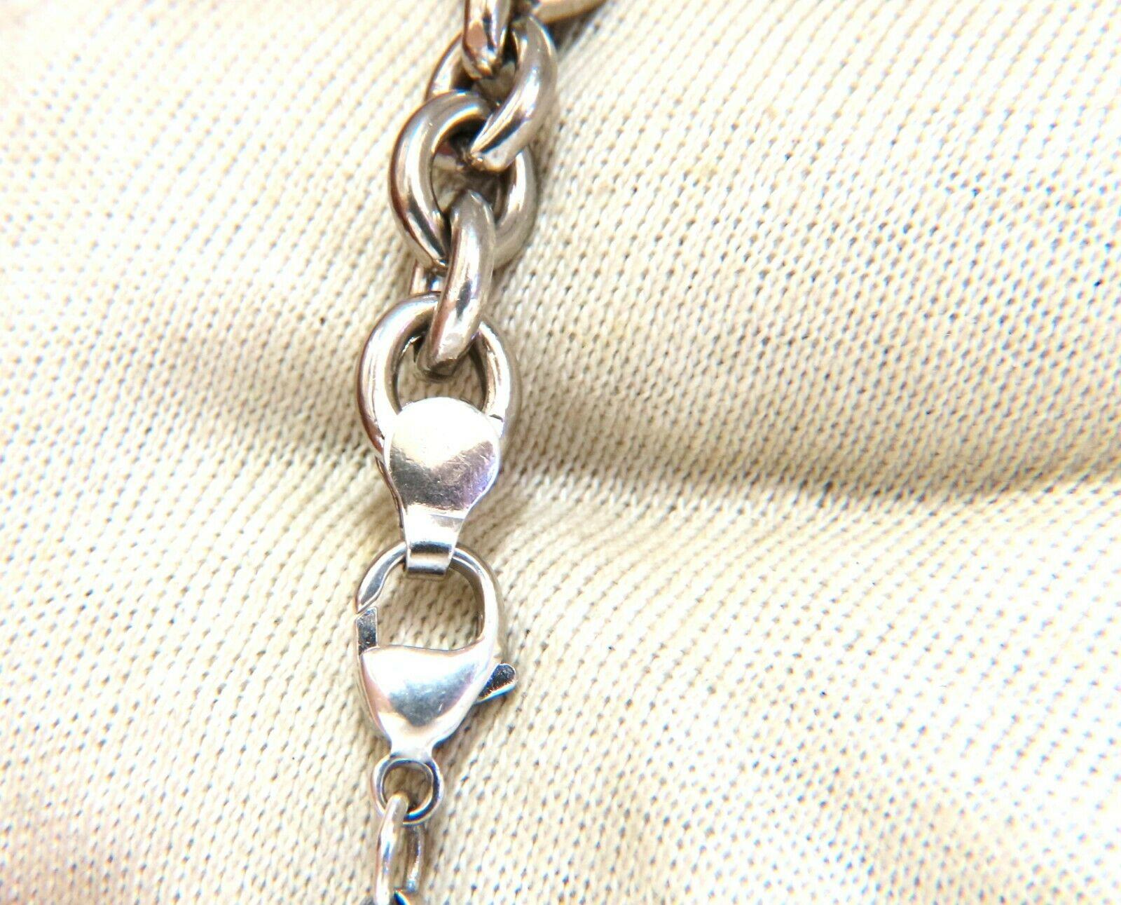 Sterling Silver Disc Toggle Charm Link Bracelet In New Condition For Sale In New York, NY