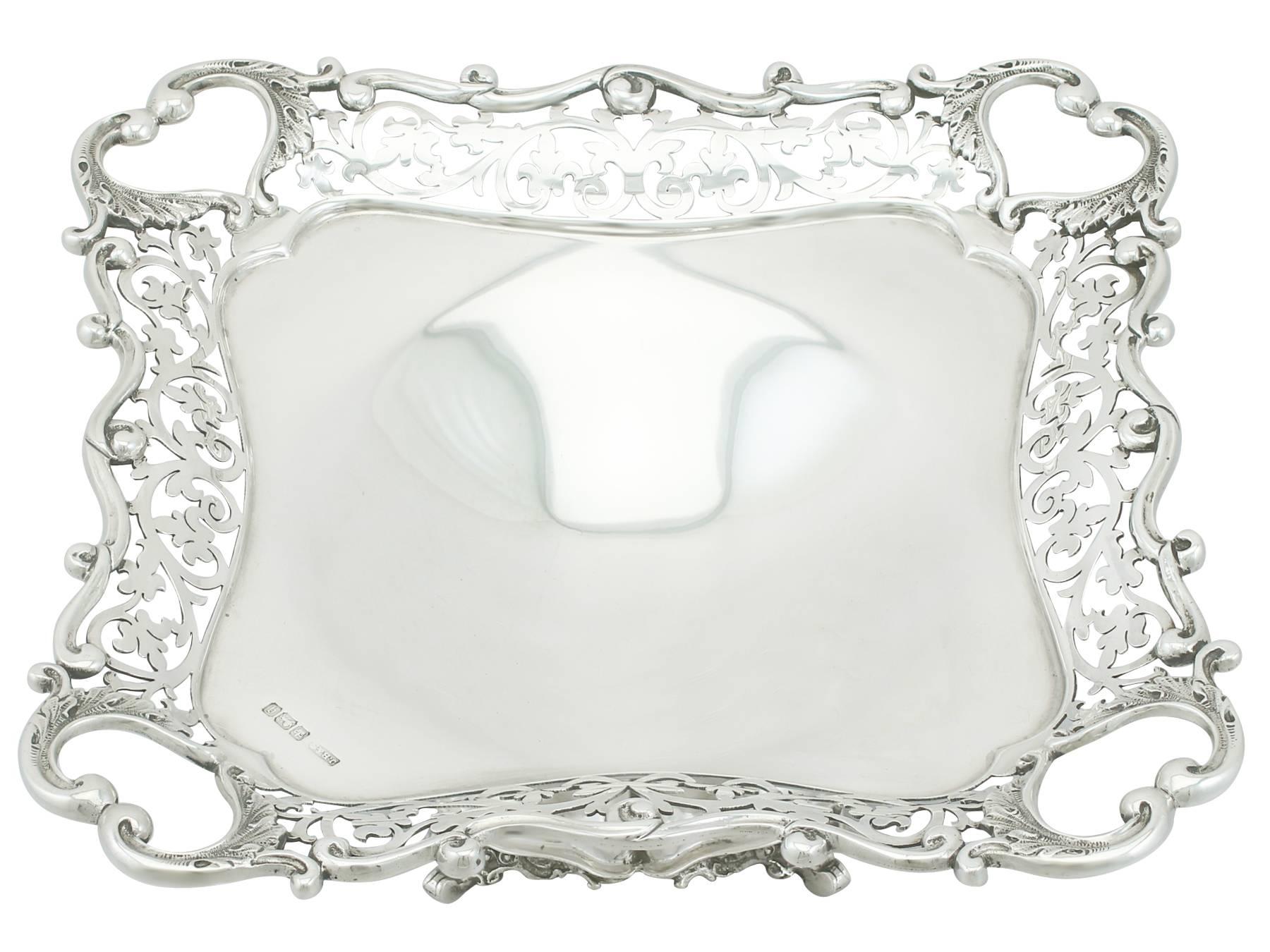 Sterling Silver Dish, Antique Edwardian, 1908 In Good Condition In Jesmond, Newcastle Upon Tyne