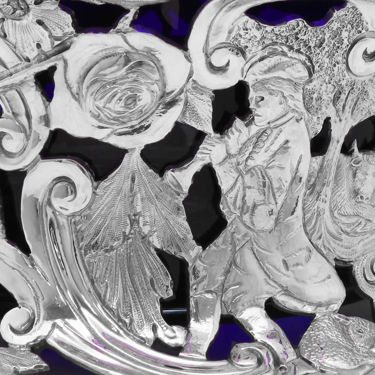 Soporte decorativo para platos o anillos de plata de ley con matasellos de 1921 en Bueno estado para la venta en London, London