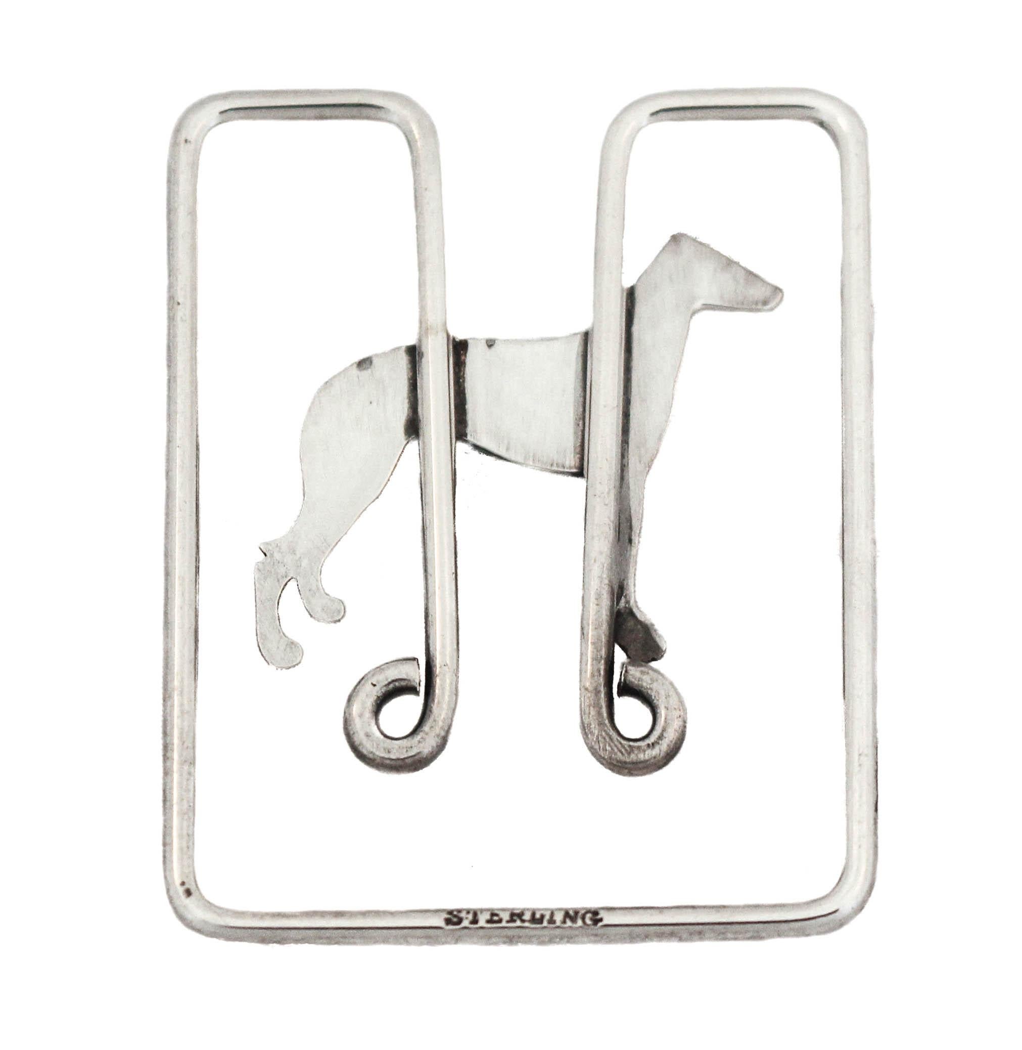 Attention all dog lovers, we are happy to offer you this sterling silver bookmark with a dog on its front side.  I’m not sure if it’s a greyhound, but it’s a lean dog and if you look closely you can even see the rib cage!  A great gift for anyone