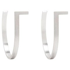 Sterling Silver Double Medium Hoop Earrings