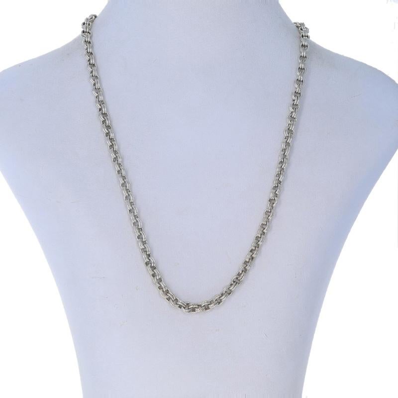Collana con doppia catena Rolo in argento 925 - 925 Italia In condizioni ottime in vendita a Greensboro, NC