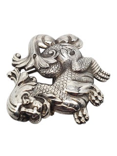 Sterling Silver Dragon Brooch Pin # 24638